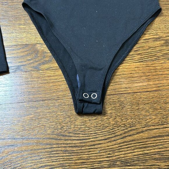 NWT Good American Black Long Sleeve Bodysuit - Size 0/XS - Picture 8 of 12